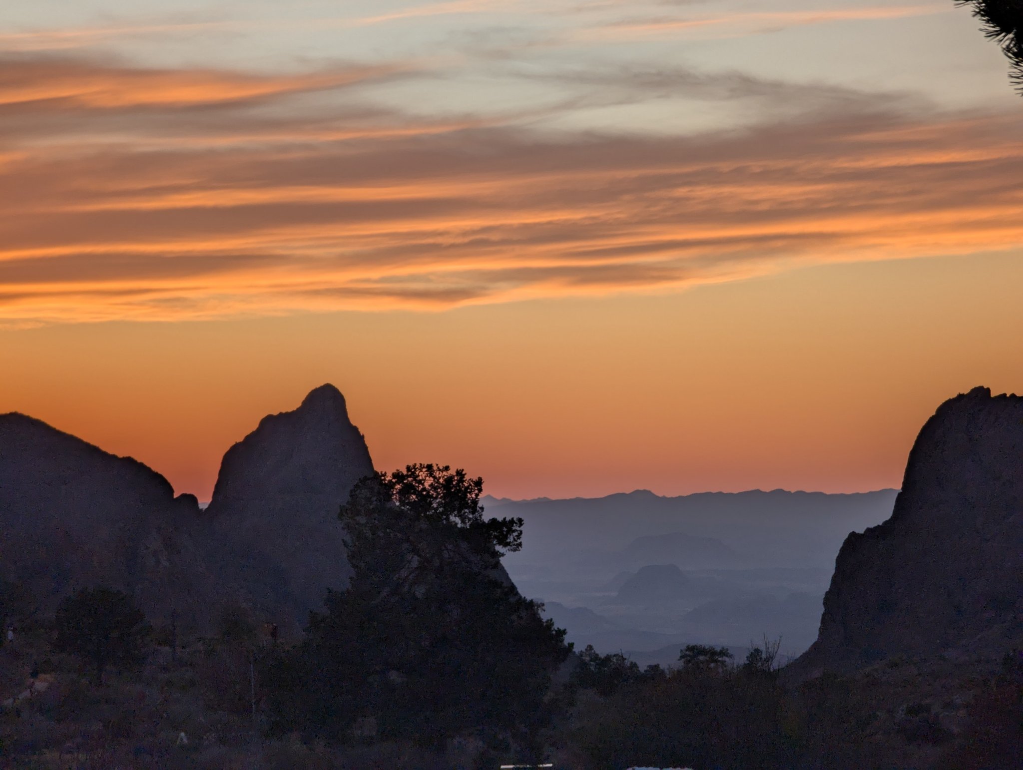 Sunset from Chisos Basin Lodge