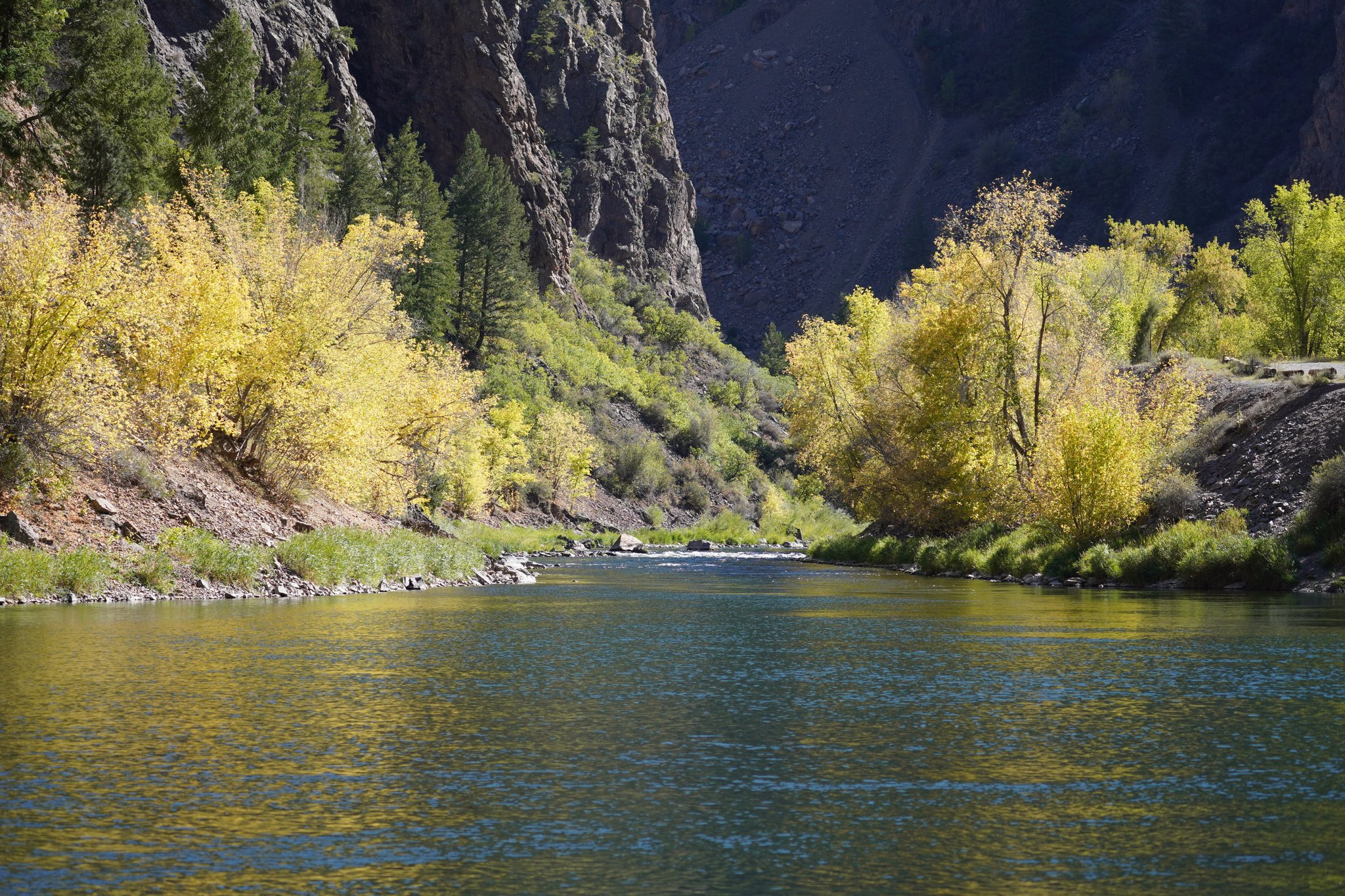 Gunnison River at the bottom of Black Canyon