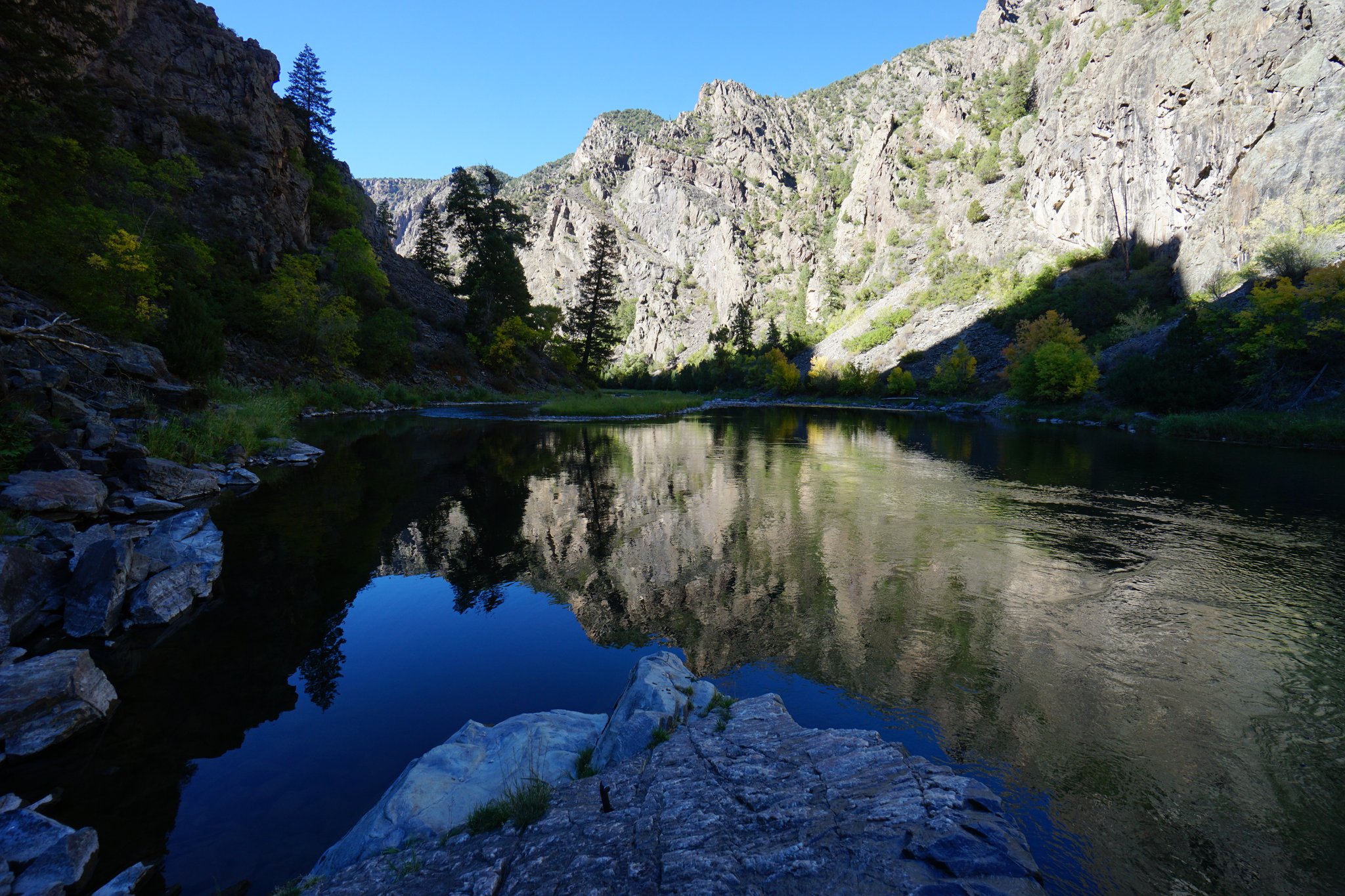 Mountain Reflection on Gunnison River Primitive Trail