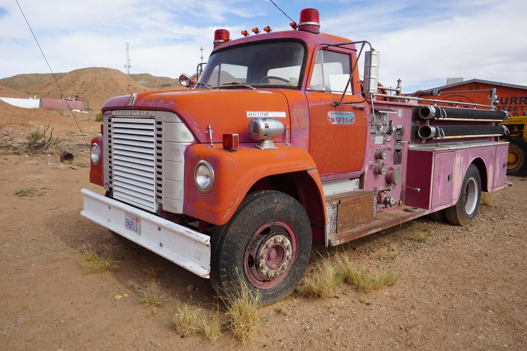Antique Firetruck at Hollow Mountain Gas Station