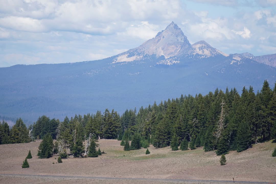 Mount Thielsen viewed from Crater Lake's rim