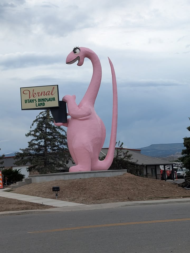 Pink Dinosaur in Staples