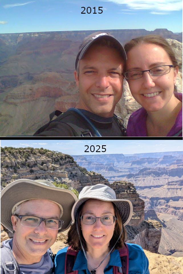 Grand Canyon Selfie Before and After