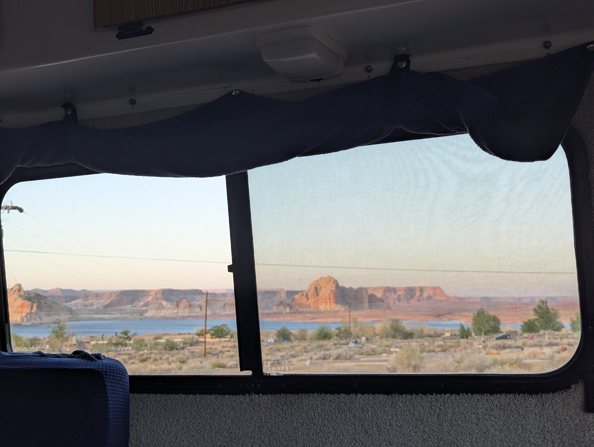 Viewpoint from camper at Wahweap Campground