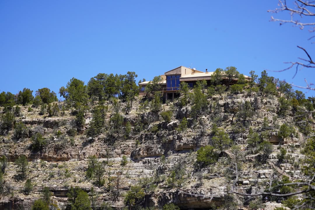 Walnut Canyon Visitor Center from Island Trail