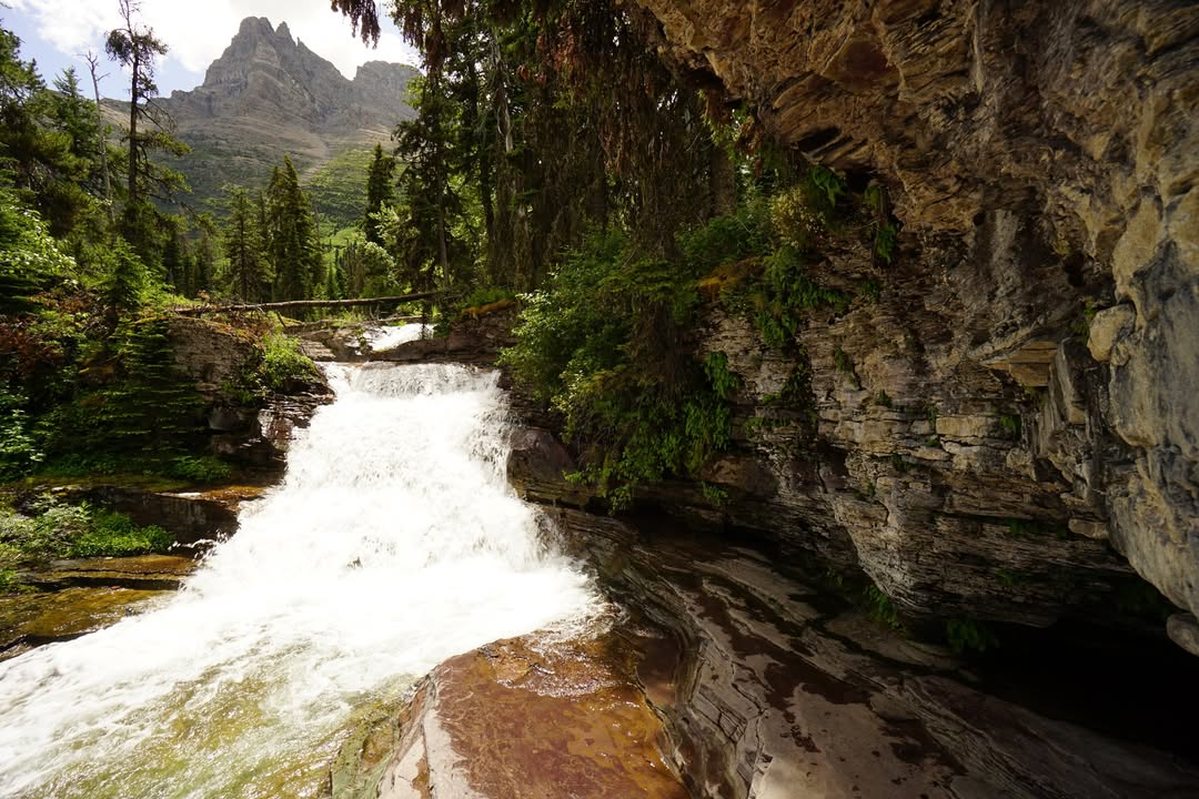 Another waterfall along St Mary Falls Trail
