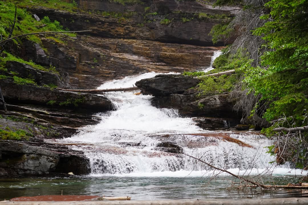 Falls along St Mary Falls Trail
