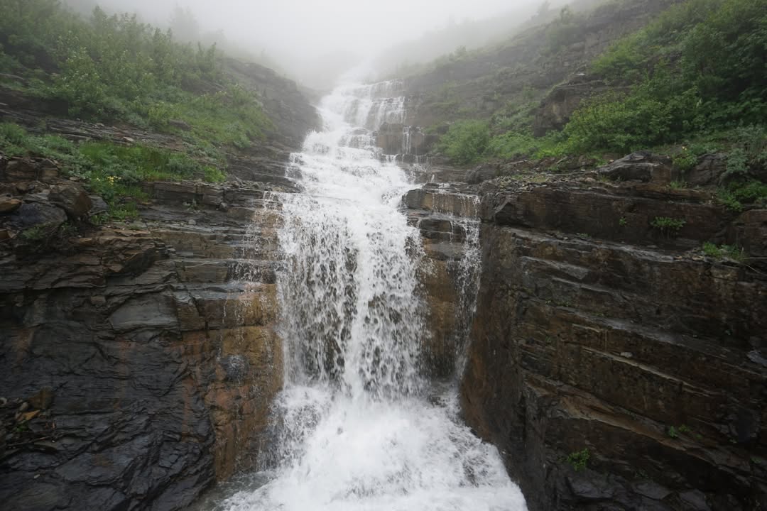 Haystack Falls on Going-To-The-Sun Road
