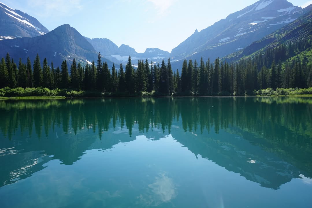 Josephine Lake with Mountain Reflection