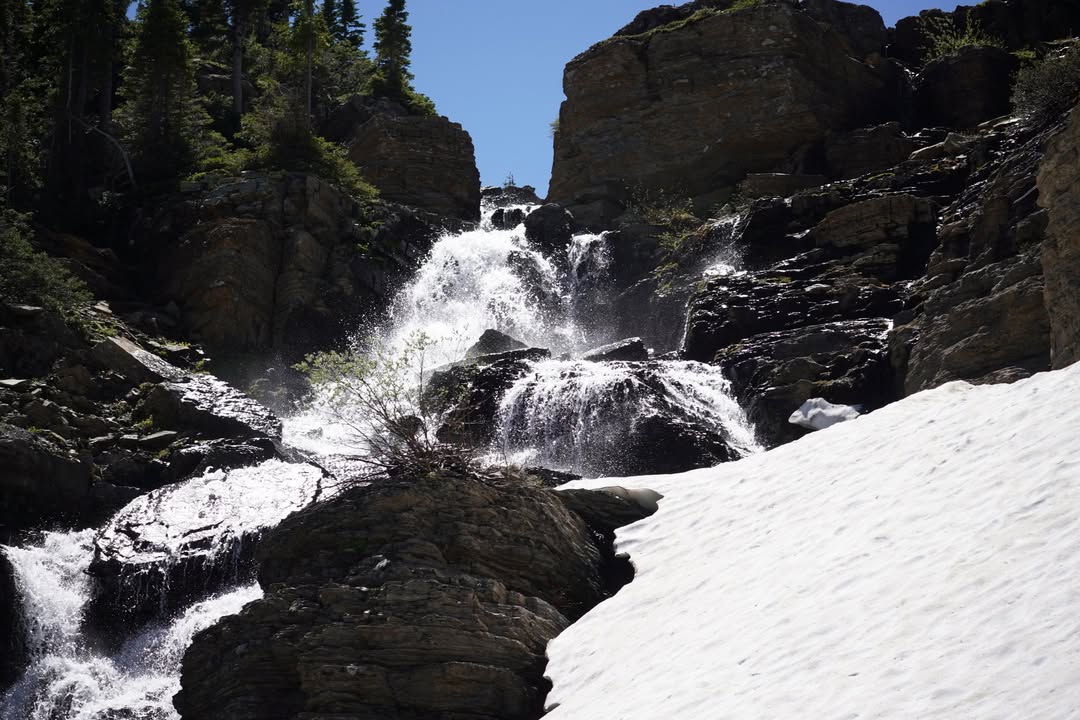 Siyeh Creek Falls along Going-to-the-Sun Road