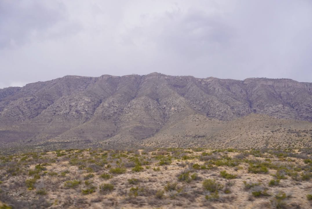 Storm brewing on the way back to Guadalupe Mountain