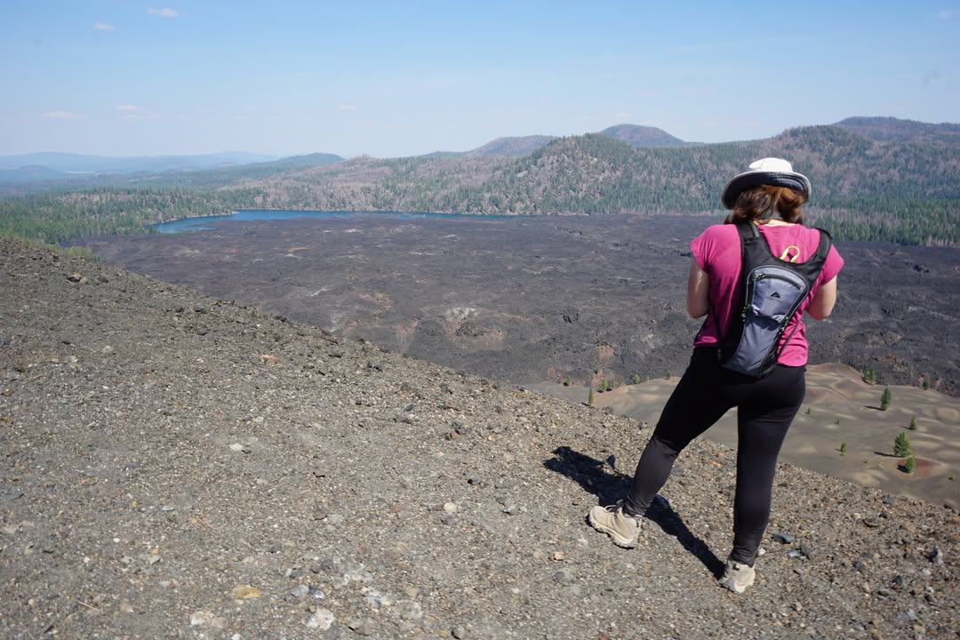 Looking down from Cinder Cone Summit