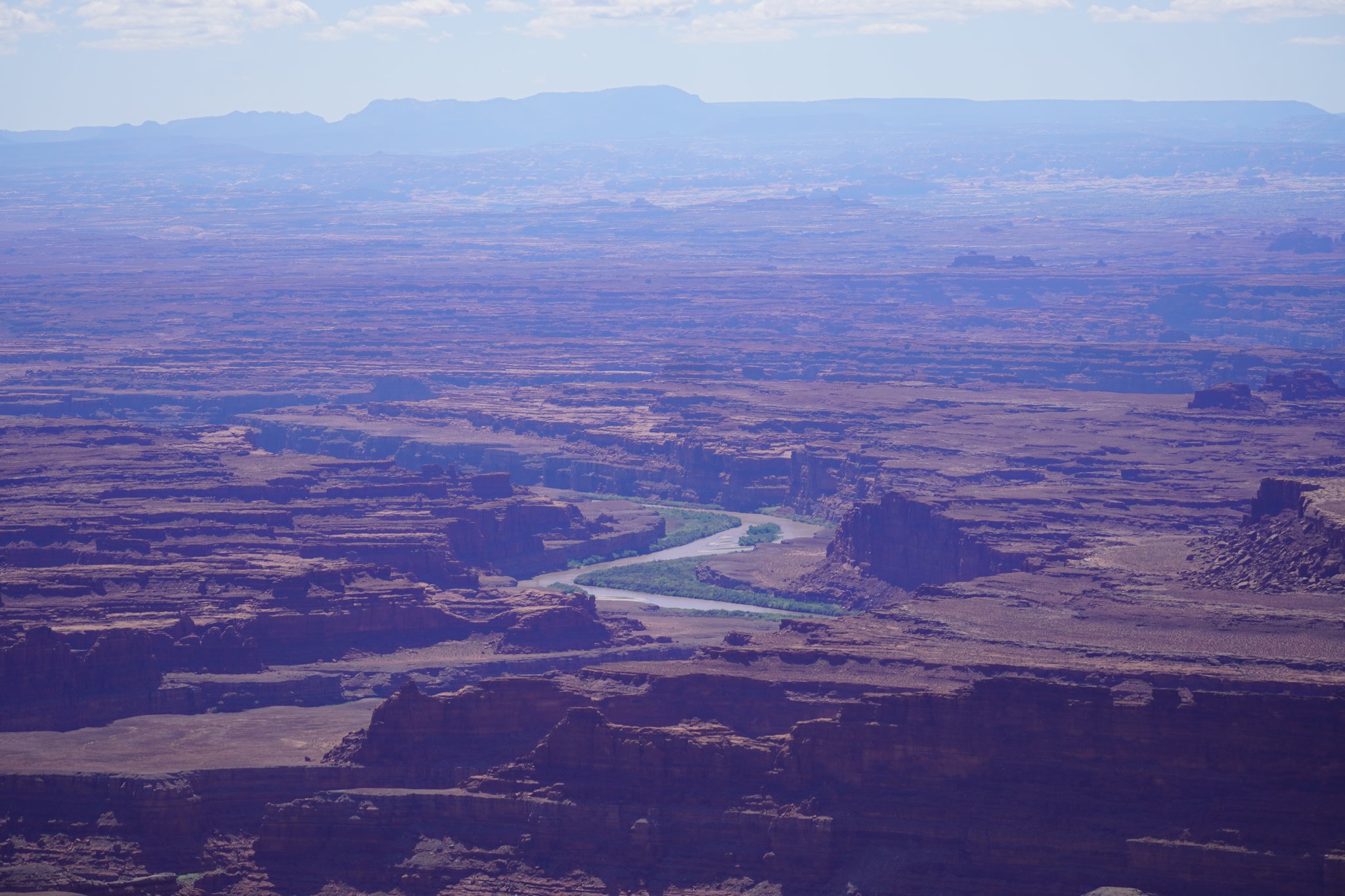 Colorado River in Distance from Visitor Center Overlook