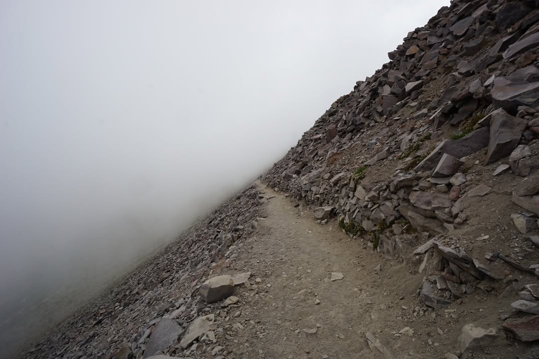 North Burroughs Mountain Trail in the Clouds