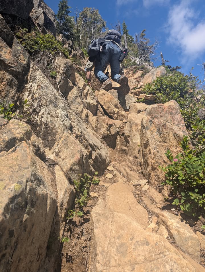 Climbing Trail to Trappers Peak