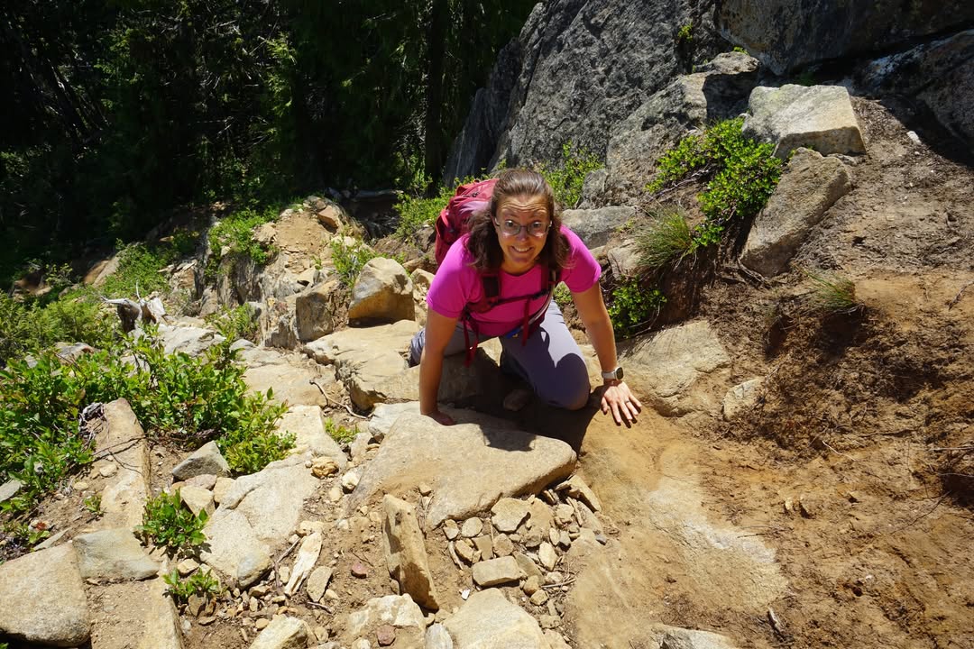 Scrample on Trail to Trappers Peak Trail