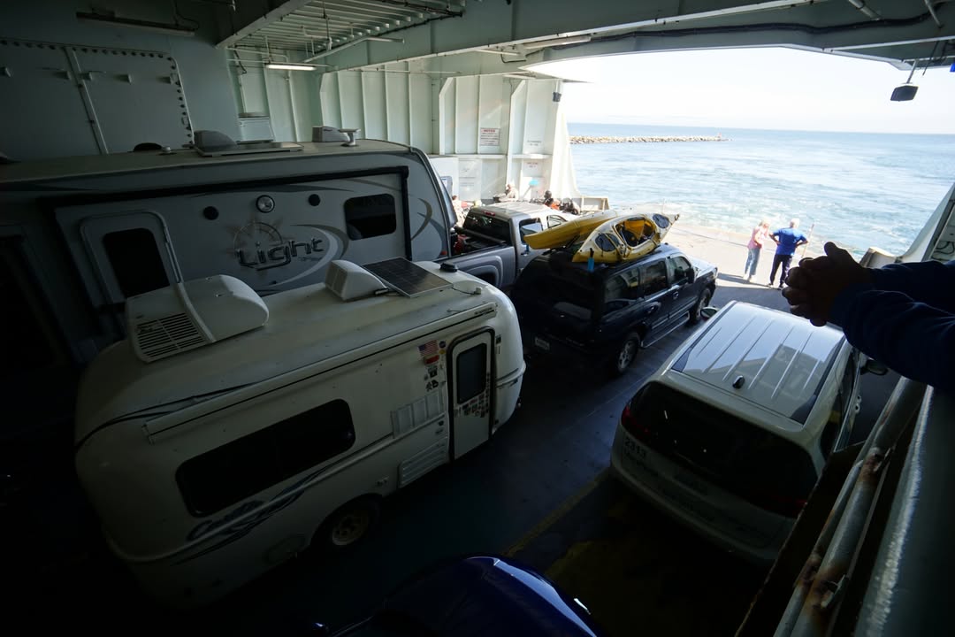 Casita and Tahoe on the Ferry