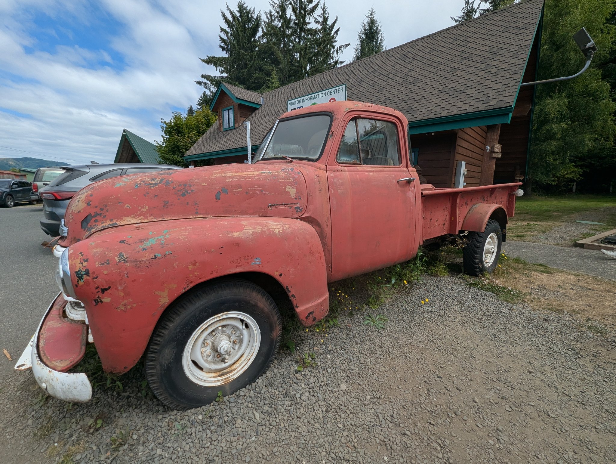 Vintage Car Outside Timber Museum