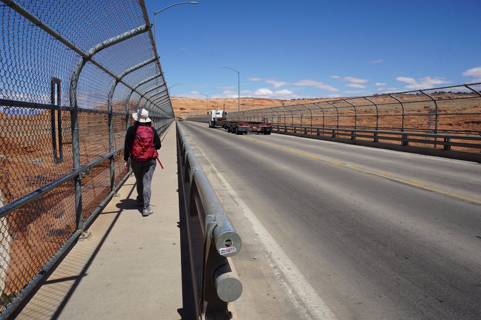 On the Glen Canyon Dam Bridge