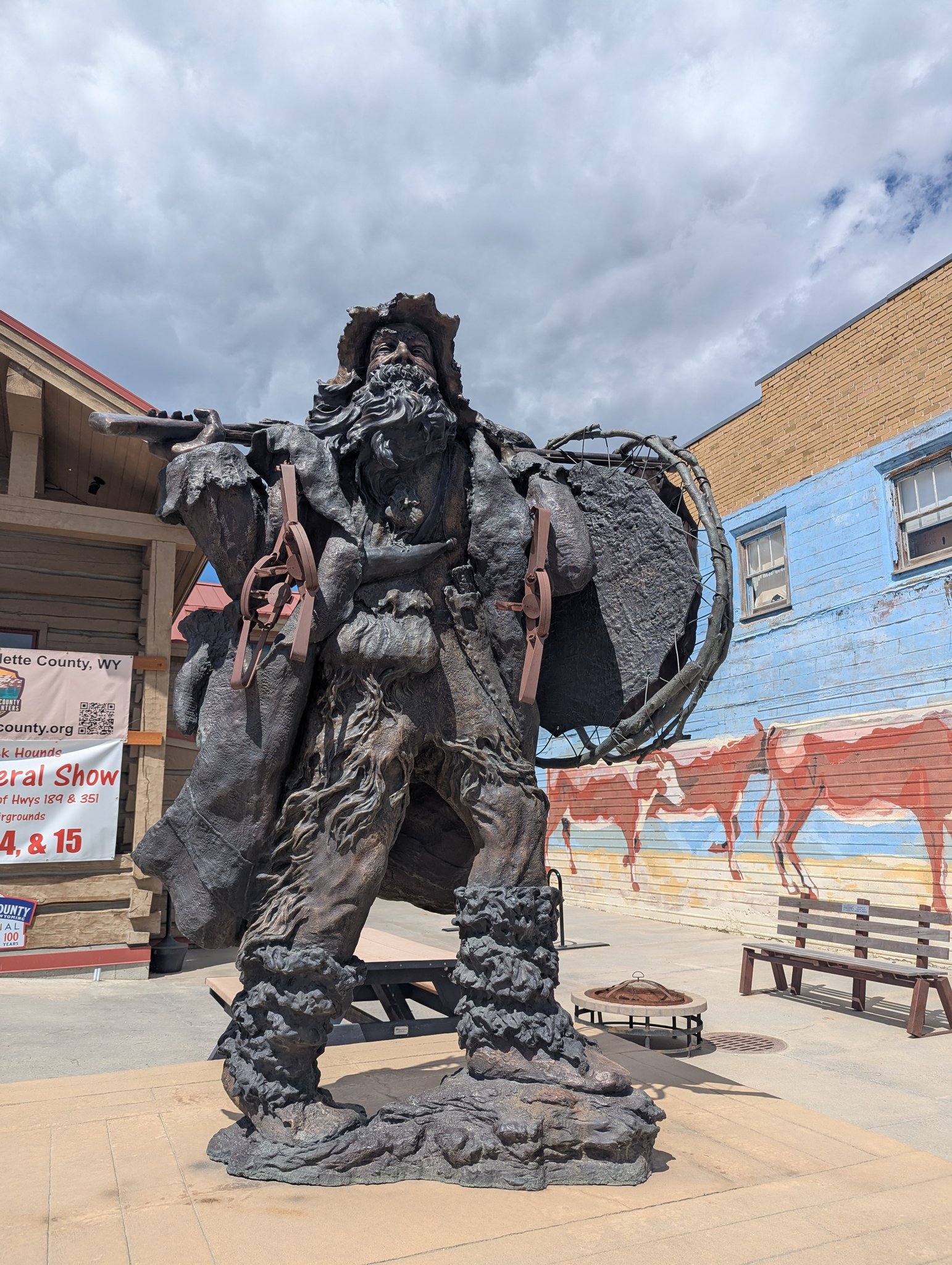 Mountain Man Statue at the Visitor Center