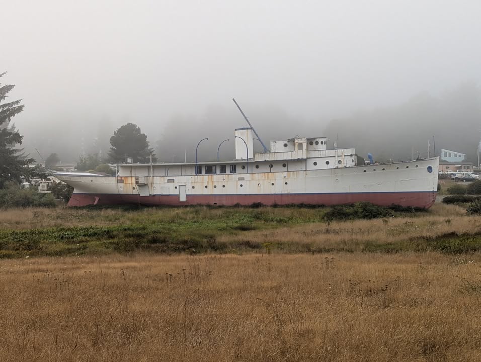 Boat off off Highway 101 in Smith River, CA
