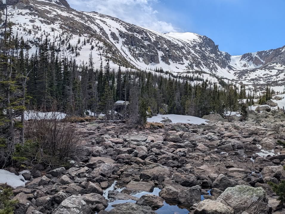Boulder field before Lake Haiyaha