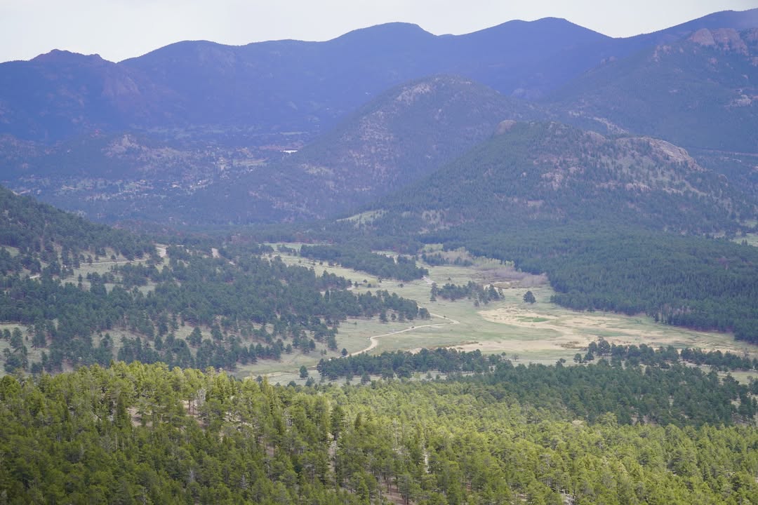 Many Parks Curve Overlook with a view of Beaver Meadows