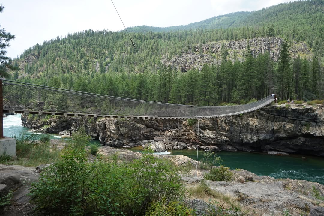 Swinging Bridge at Kootenai Falls