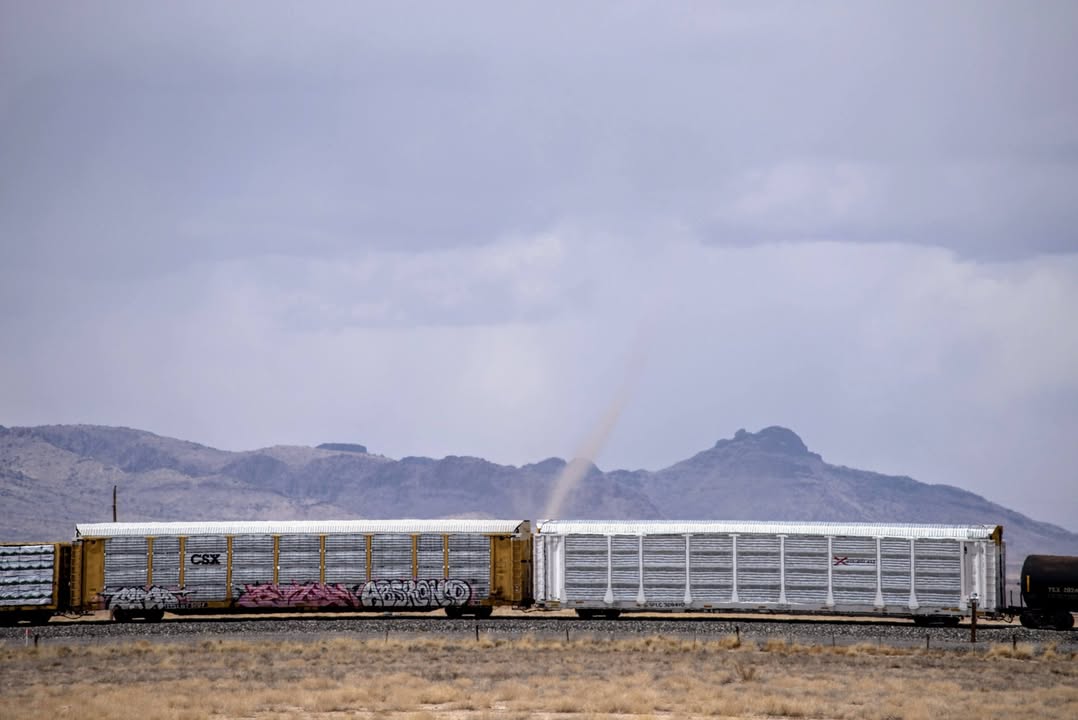 Dust Devils Hwy I-10 in Arizona