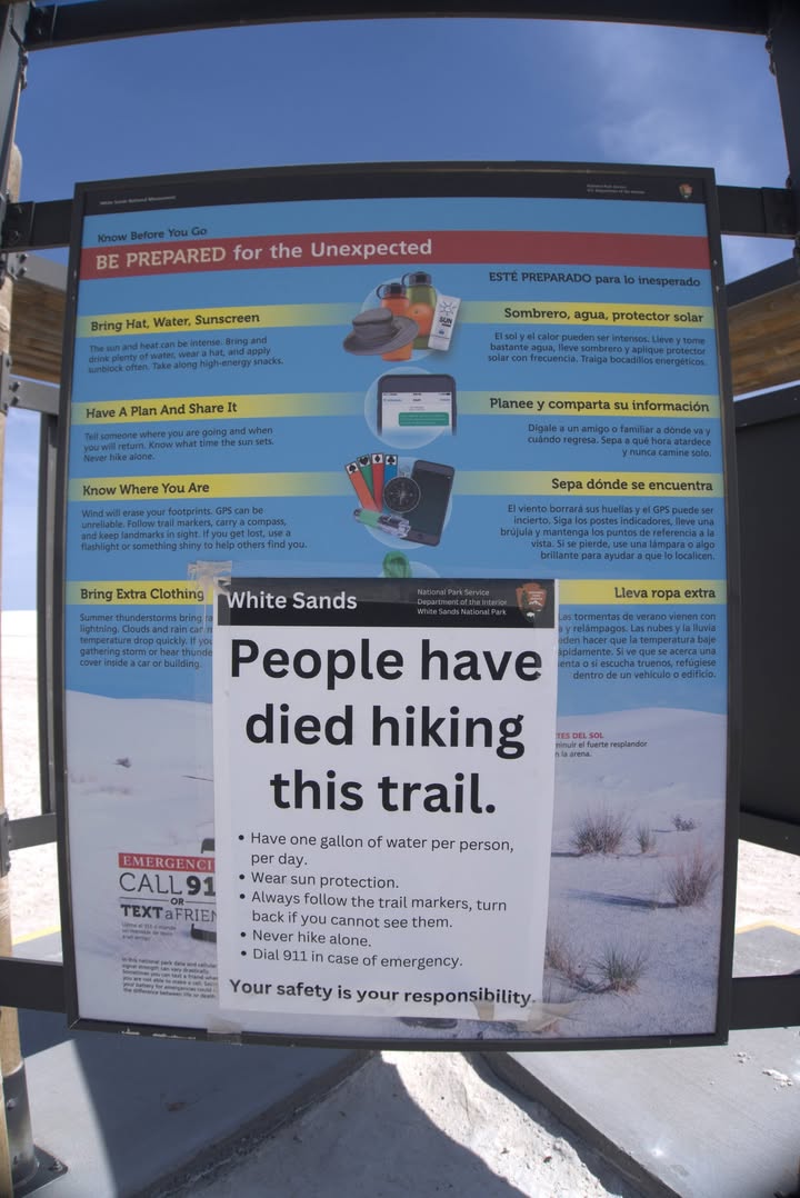 Alkali Flat Trailhead Sign