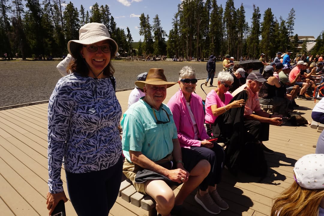 Georgetonians at Old Faithful viewing area